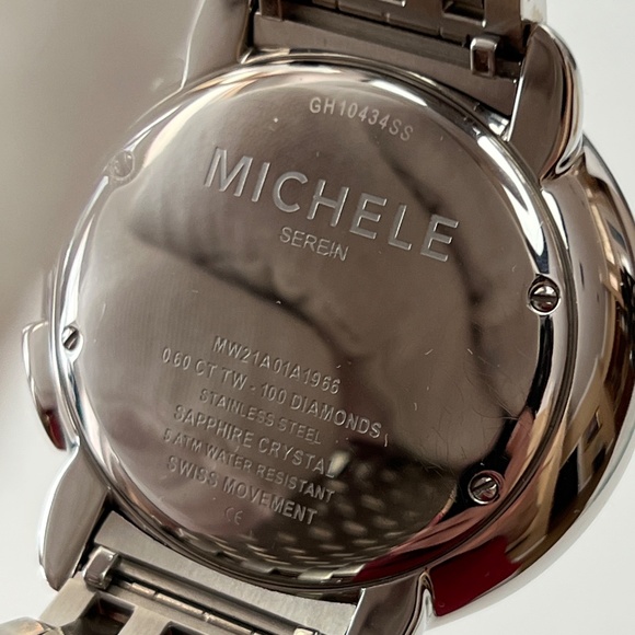 💖Michele Serein💖Diamond Silver Dial Chronograph 40mm Stainless Steel Ladi… - Picture 13 of 17